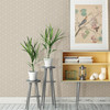 A-Street Prints by Brewster 2782-24548 Billie Taupe Geometric Wallpaper Taupe