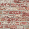 RoomMates RMK9036WP Stuccoed Dark Red Brick Peel and Stick Wallpaper DK Red