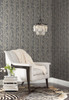 York Wallcoverings OG0607 Antonina Vella Elegant Earth Bamboo Grove Wallpaper Charcoal