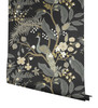 York Peacock Wallpaper Black RI5170 Rifle Paper Co.