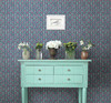A-Street Prints by Brewster 1014-001822 Kismet Free Spirit Indigo Floral Wallpaper