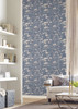 York Wallcoverings NA0543 Botanical Fantasy Wallpaper Dark Blue