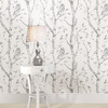 NuWallpaper by Brewster NUW1412 Grey Woods Peel & Stick Wallpaper