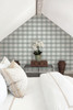 York Wallcoverings FH4082 Woven Buffalo Check Wallpaper Sage