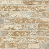 RoomMates RMK9037WP Stuccoed Brown Brick Peel and Stick Wallpaper Brown