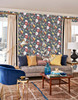 York Wallcoverings CY1515 Vincent Poppies Wallpaper Navy