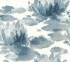 York Wallcoverings NA0527 Water Lily Wallpaper Dark Blue