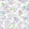 York Wallcoverings DI0964 Disney Princess Royal Floral Wallpaper Purple