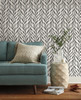 York Magnolia Home 3 Willow Wallpaper, Black