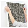 York Wallcoverings NV5533 Zelda Wallpaper Black/Glint