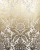 2834-M1395 Bernadette Gold Damask Wallpaper Traditional Style Unpasted Vinyl Paper from Advantage Metallics Collection by Brewster Made in Great Britain