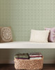 York Wallcoverings SS2601 Silhouettes Pergola Lattice Wallpaper Green