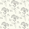 York Wallcoverings ME1515 Magnolia Home Vol. II Wildflower  Black on White