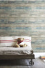 RoomMates RMK9052WP Distressed Wood Blue Peel and Stick Wallpaper Blue