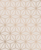 2834-42346 Augustin Rose Gold Geometric Wallpaper Modern Style Unpasted Vinyl Paper from Advantage Metallic Collection by Brewster Made in Great Britain