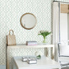 A-Street Prints by Brewster 2793-24726 Ethereal Sea Green Trellis Wallpaper