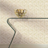 RoomMates RMK10704WP Stripped Hexagon White/Gold Peel & Stick Wallpaper White/Gold