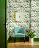 York Midsummer Floral Wallpaper Coral TL1919 Handpainted Traditionals