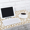 RoomMates RMK10687WP Shatter Geometric Peel & Stick Wallpaper White/Gold