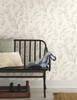 York Wallcoverings ME1538 Magnolia Home Vol. II Olive Branch  Beige