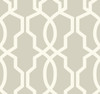 York Wallcoverings GE3667 Ashford House Hourglass Trellis Wallpaper - White/Gray