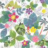 York Wallcoverings DI0994 Disney Moana Jungle Wallpaper Pink/Green