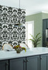 York Wallcoverings CY1585 Botanical Damask Wallpaper Black