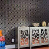 York Wallcoverings NW3593 Modern Metals Harlowe Wallpaper Black/Gold