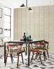 2540-24024 Midcentury Modern Bone Brick with Beige Blocks Wallpaper Non Woven Unpasted Wall Covering Restored Collection from A-Street Prints by Brewster Made in Great Britain