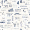 Chesapeake by Brewster 3118-01474 Birch & Sparrow North Hills Navy Camping Quotes Wallpaper