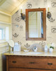 KItchen & Bath Essentials by Brewster 2766-01472 Manet Black Damask Wallpaper