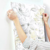 York Wallcoverings CL2518 Floral Dreams Wallpaper Yellow