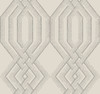 York Ettched Lattice Wallpaper Gray TL1911 Handpainted Traditionals