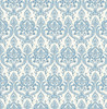 A-Street Prints by Brewster 1014-001817 Kismet Waverly Indigo Petite Damask Wallpaper