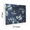 York SO2470 Candice Olson Tranquil Midnight Blooms Wallpaper, Navy blue