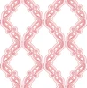 Mirabelle Harmony Coral Ogee Wallpaper