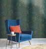 York Wallcoverings BR6224 Blossoms Prepasted Wallpaper, Teal/Bronze - Ultra Removable