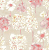 A-Street Prints by Brewster 2656-004020 Marilla Red Watercolor Floral Wallpaper