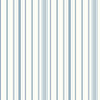 York Wallcoverings  SA9111 Wide Pinstripe Wallpaper white/blue