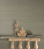 Kenneth James by Brewster 63-54752 Shangri La Fen Ayako Sage Grasscloth Wallpaper