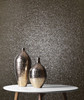 Kenneth James by Brewster 2622-30254 Jade Dmitry Black Mica Wallpaper