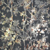 York Wallcoverings NW3580 Modern Metals Shimmering Foliage Wallpaper Black/Multi