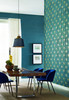 York Wallcoverings AF6519 French Marigold Wallpaper Teal, Gold