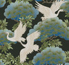 York Wallcoverings AF6593 Sprig & Heron Wallpaper Black