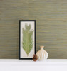 Kenneth James by Brewster 2622-30249 Jade Arina Turquoise Grasscloth Wallpaper