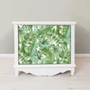NU2906 Peel & Stick Wallpaper with Vibrant Leaves Feel Design in Green White Colors Modern Style Peel and Stick Adhesive Vinyl