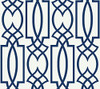 York Wallcoverings CM2383 Watercolors Lattice Wallpaper, White/Navy