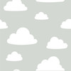 NuWallpaper by Brewster NUW1931 Clouds Grey Peel & Stick Wallpaper