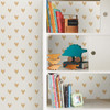 RoomMates RMK3525WP Heart Spot Peel & Stick Wallpaper Gold