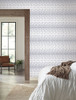 York Wallcoverings FH4042 Diamond Ombre Wallpaper Navy/White